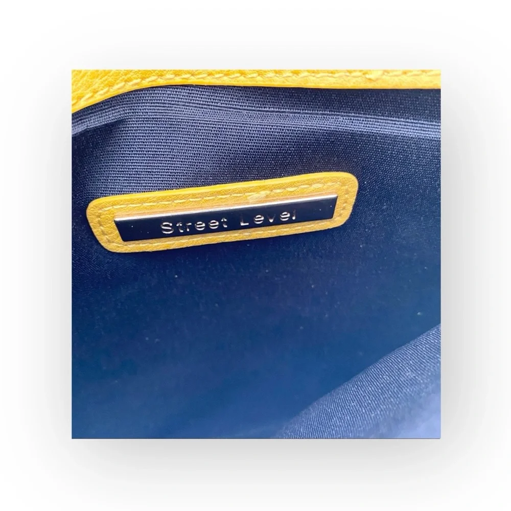 new Street Level ༄ Leather Tassel Envelope Clutch Handbag Bag ༄ Goldenrod Yellow